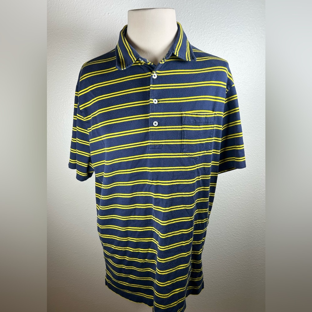 Polo Golf Ralph Lauren Vintage Lisle Short Sleeve Striped Polo - Size Medium